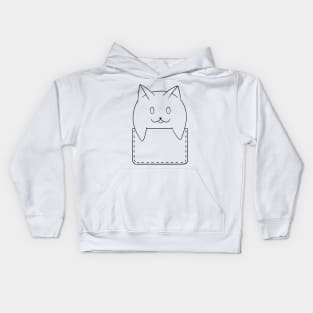 The cat in the pocket. Kids Hoodie